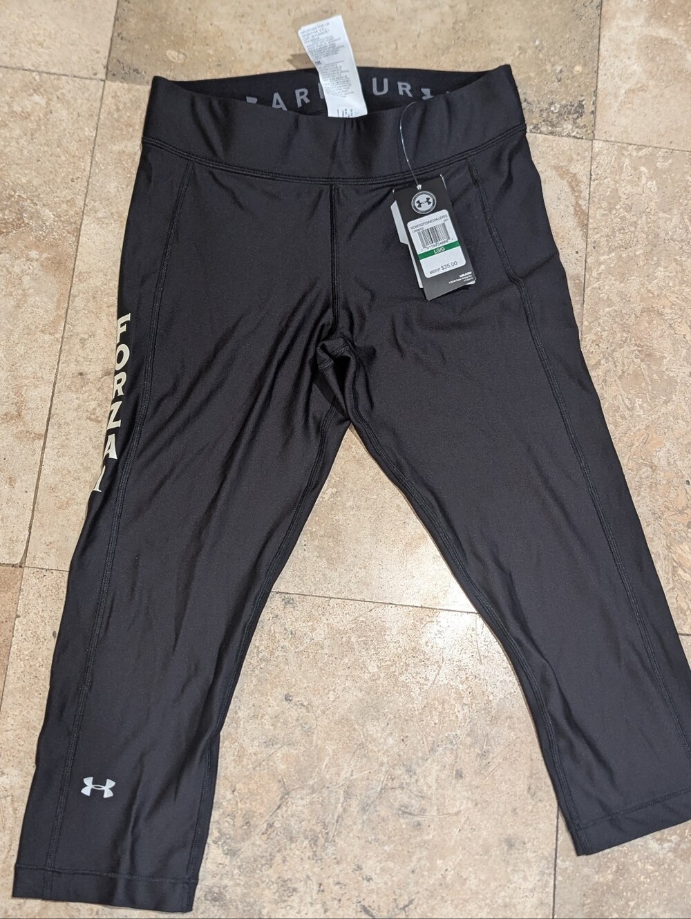 Under Armour Black Capri Leggings with Side Logo